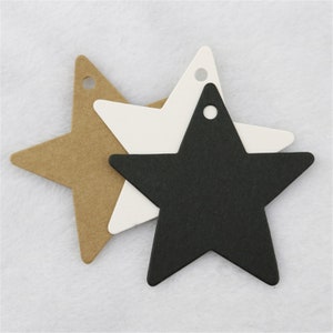 50 Uds. Etiquetas de papel Kraft de estrella de 60*60mm para regalos, etiquetado, etiquetas de ventas Etiqueta de papel Kraft hecha a mano bodas Diy PP008