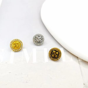 2/10/20 pièces 11,5 mm boutons en métal, boutons en laine, décoration de costume, boutons de cardigan en tricot noir artisanat bricolage YO820
