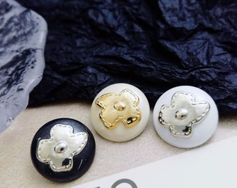 6/10/20pcs Metal Buttons, Woolen Buttons, Suit Decoration, Black Knitted Cardigan Buttons DIY Crafts YO748