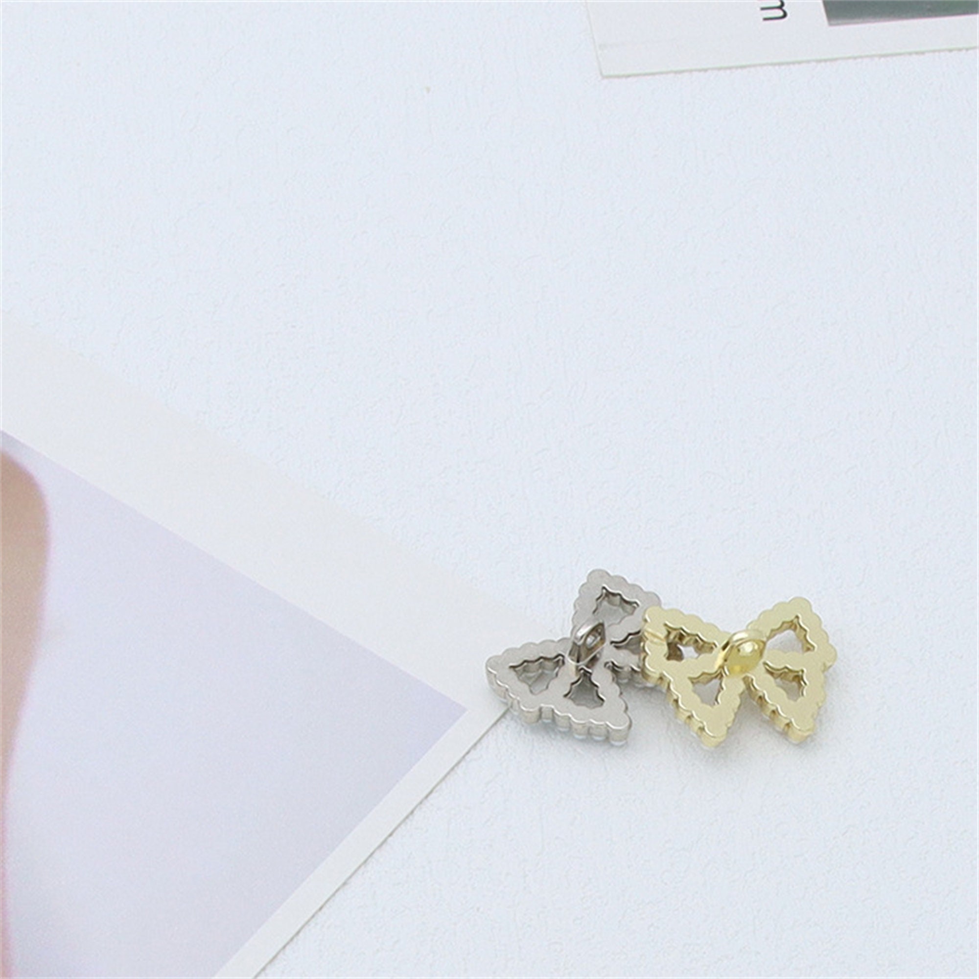 Best Deal for LIANGCHEN 5pcs Bow Buttons Vintage Metal Bowtie