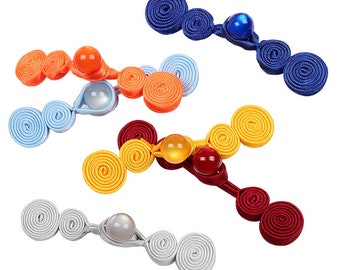 Chinese Frog Closure Buttons: Satin Cheongsam Fasteners CB046