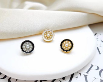 10/20pcs 11mm Metal Buttons, Woolen Buttons, Suit Decoration, Black Knitted Cardigan Buttons DIY Crafts YO644