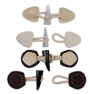 2pcs Horn Buckle Button,Fastening With Toggle Horn Buttons,Jacket Buttons, Toggle Coat CB031