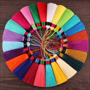 24 Color to Choose,2pcs 80 MM Silk Tassels ,Tassel Craft,Silk Tassel Accessories,Tassel Pendant ,High Quality Extra Thick YD004