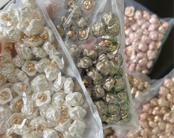 12x14mm Imitation boutons de perles irrégulières, boutons pour chemise veste pull bricolage artisanat, haute qualité YO009