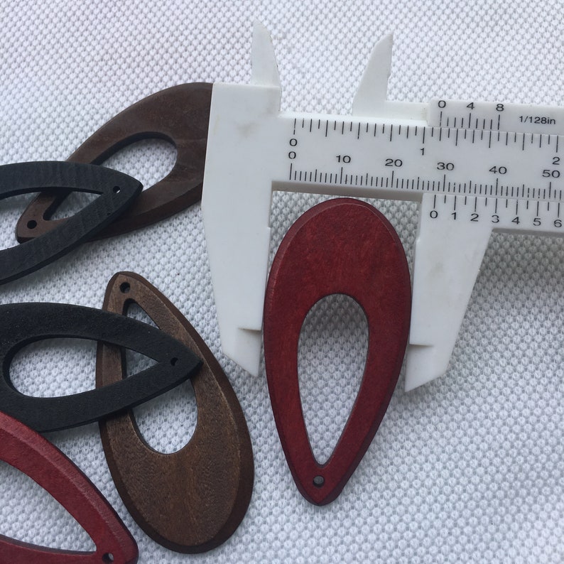 DIY Crafts WW008 100PCS 29*60 mm Drop-shaped Wooden Charm Unfinished Natural Wood Bead Flat Back Tear-Drop pendants