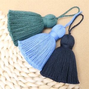 Cotton Thread Tassel Pendant: 70mm Colorful Accessories (2pcs) HS009
