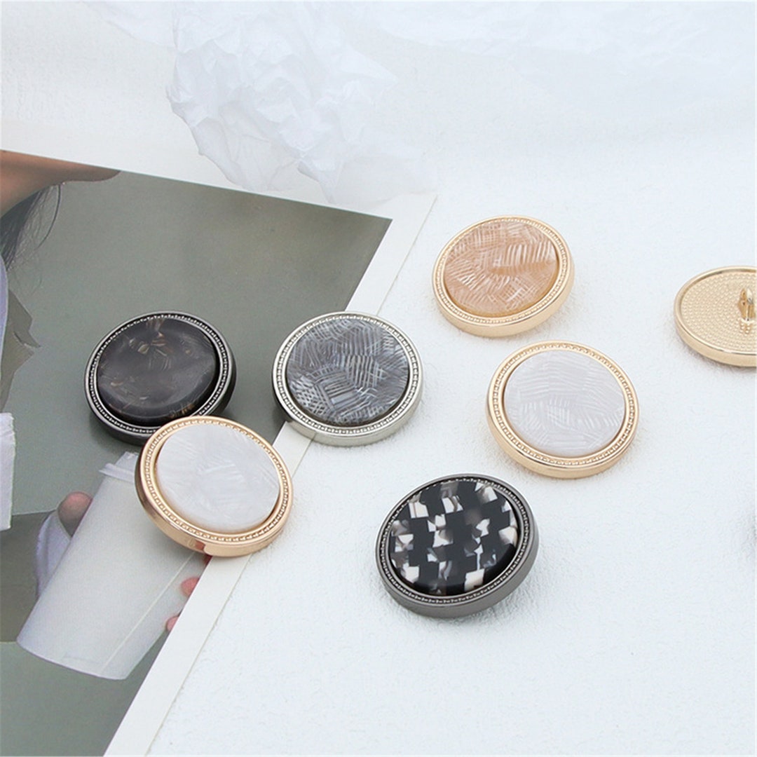 Stone For Button Color Metal Frame Imitation Stone Buttons: DIY Sewing Supplies - Etsy