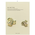 2/6/10/20pcs Scarf Shape Metal Buttons Flat Plain Plane Gold Silver Shank ,for Shirts Coats Sweaters DIY Crafts YS744