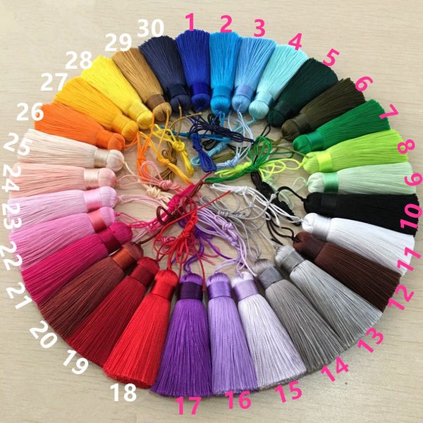 1pc/20pcs 50 MM Silk Tassels With Long Rope,Tassel Craft,Silk Tassel Accessories,Silk Tassel Pendant ,High Quality Extra Thick YJ021