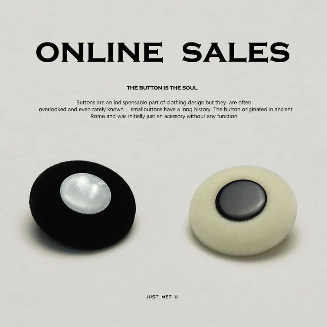 Flocking Buttons Metal Flocking Buttons: DIY Craft Supplies (2pcs) - Etsy