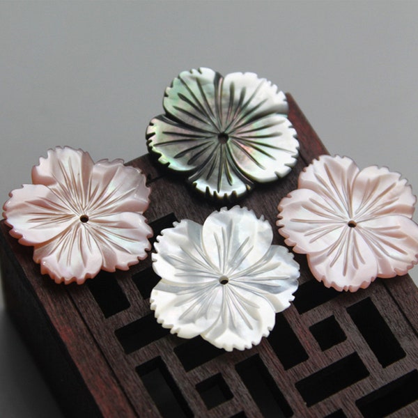 5pcs 20mm Natural Mop Shell Pendants Flower Shell Pendants, DIY manual, DIY Crafts ,BK065