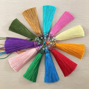 2pcs 80mm Mix Color Pineapple Knot Tassels,Handmade Fine Rayon Thread Tassels Polyester Tassels JR001