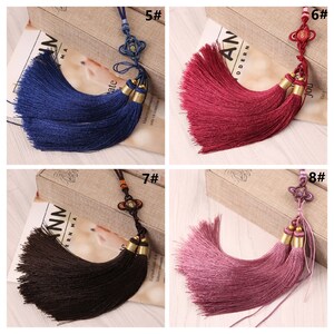 1 Piece 11 Color to Choose,130mm Chinese Knot Long Tassel ,Tassel Craft,Tassel Pendant ,Tassel Accessories,YD117 image 5