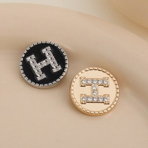 2/6/10 piezas de 20 mm con botones de metal de circonita plana, para camisas, abrigos, suéteres, manualidades de bricolaje, alta calidad YO176