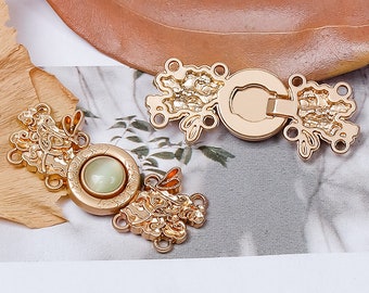 Metal Frog Buttons: Chinese Knot Cheongsam Closure CB037