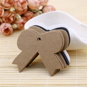 Etiquetas de papel kraft em forma de arco 50 peças 50*55mm para presentes, etiquetas de vendas, etiquetas de papel kraft artesanal, casamentos diy pp101