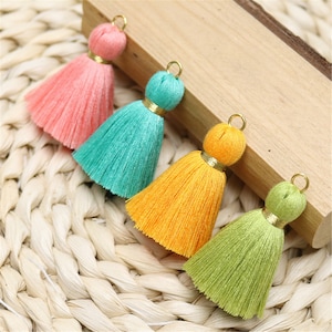 2/10pcs 13 Color to Choose,40mm Cotton Thread Tassel,Cotton Thread Tassel Accessories,Tassel Pendant HS001