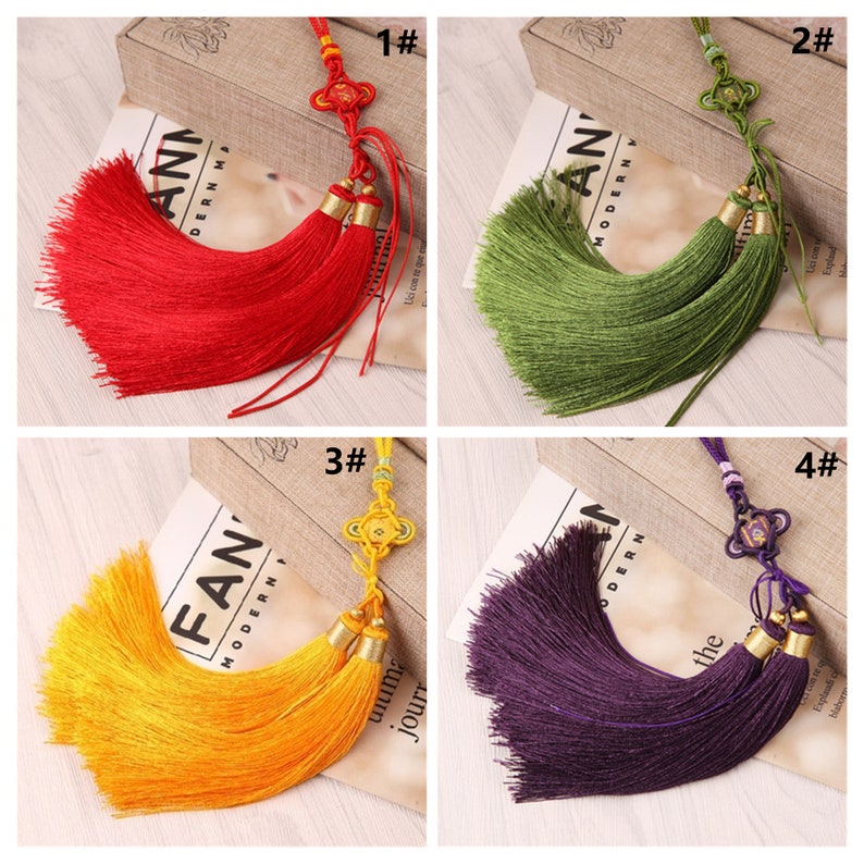 1 Piece 11 Color to Choose,130mm Chinese Knot Long Tassel ,Tassel Craft,Tassel Pendant ,Tassel Accessories,YD117 image 4