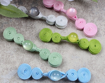 Guziki z chińskiej żaby: zapięcie satynowe cheongsam CB046