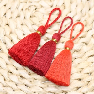 36 Color to Choose,50mm Gold Line Loop Cotton Thread Tassel,Cotton Thread Tassel Accessories,Tassel Pendant LF090