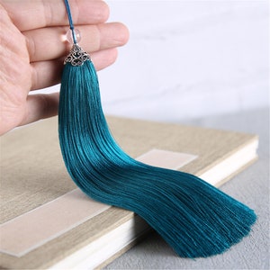 32 Color to Choose,160mm Long Silk Tassel With Silver Cap  ,Tassel Craft,Silk Tassel Pendant ,High Quality Extra Thick YD114