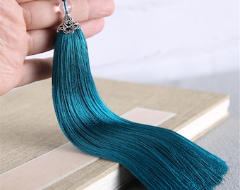 32 Color to Choose,160mm Long Silk Tassel With Silver Cap  ,Tassel Craft,Silk Tassel Pendant ,High Quality Extra Thick YD114