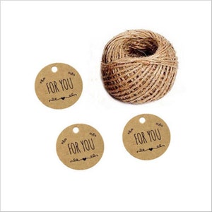 50pcs 43MM «pour vous» Kraft étiquettes en papier pour les cadeaux, étiquetage, vente Tags kraft papier fait à la main tag mariages bricolage PP013