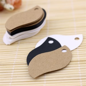 100 Uds. Etiquetas de papel Kraft de hojas de 30*50mm para regalos, etiquetado, etiquetas de ventas Etiqueta de papel Kraft hecha a mano bodas Diy PP039
