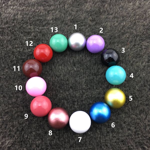 5 PCS 12mm Round Chime Ball, Harmony Ball Mexico Bola Chime Beads Pendant ,Angel Caller Balls for Pregnancy Mom QY001