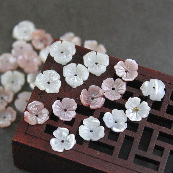 5PCS 10MM Natural Mop Shell Pendants Flower Shell Pendants, DIY manual, DIY Crafts ,BK009