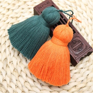 2pcs 12 Color to Choose,90mm Extra Thick Cotton Tassel,Cotton Thread Tassel Accessories,Tassel Pendant High Quality HS012