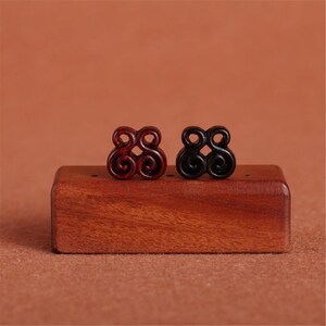 10PCS Natural Red Sandalwood/Ebony Wood Beads,Carved Wood Beads Pendants ,DIY Crafts LW068