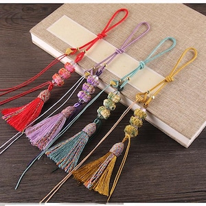 9 Color to Choose,1 piece 22cm Chinese Hand-woven mandala knot Accessories Tassel Craft Tassel Pendant YD043