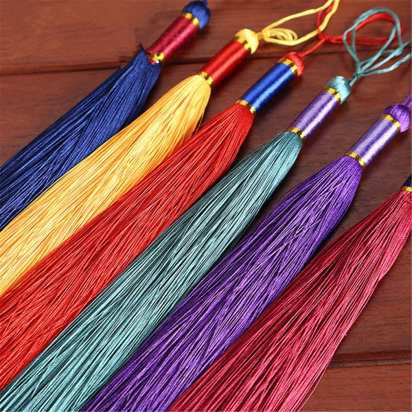 2/10pcs 22 Color to Choose,250MM Silk Tassels ,Tassel Craft,Silk Tassel Accessories Pendant ,High Quality Extra Thick LP041