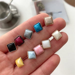 10mm Gemstone Imitation Metal Buttons: Gold Shank DIY Crafts YS122