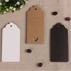 50 Stück 40*90mm Spitze Herz Kraftpapier Tags für Geschenke, Beschriftung, Verkauf Tags Kraftpapier Handmade Tag Hochzeiten Diy PP042