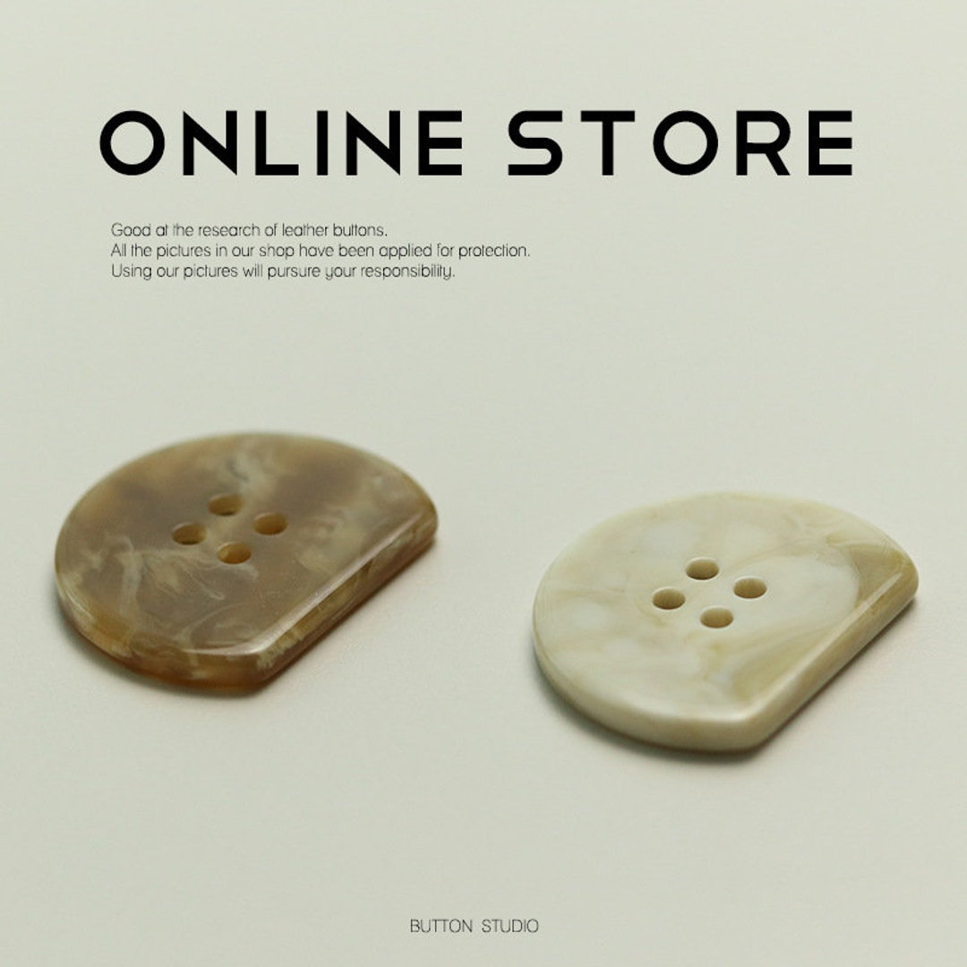4-hole Resin Buttons: Flat Plain Design for DIY Crafts - Etsy