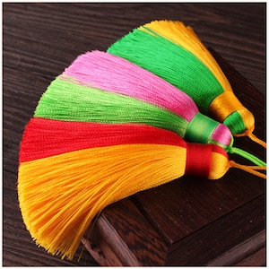 26 Color to Choose,2pcs 75mm Splicing Silk Tassel,Tassel Craft,Silk Tassel Pendant ,Fat Thick Tassel YD121