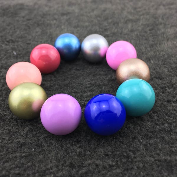 5pcs 16mm Round Chime Ball, Harmony Ball Mexico Bola Chime Beads Pendant ,Angel Caller Balls for Pregnancy Mom QY002