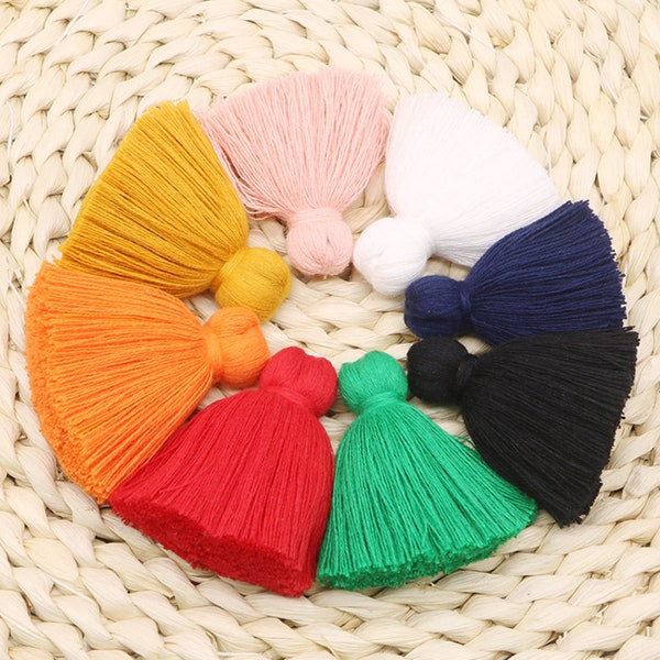 18 Color to Choose,2/10pcs 60mm Super Thick Cotton Thread Tassel,Cotton Thread Tassel Accessories,Tassel Pendant LF030