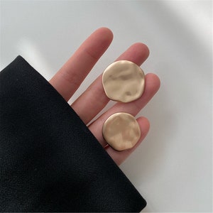 4PCS 25/30mm Round Wave Metal Buttons Flat Plain Plane Gold Shank ,for Shirts Coats Sweaters DIY Crafts YS109