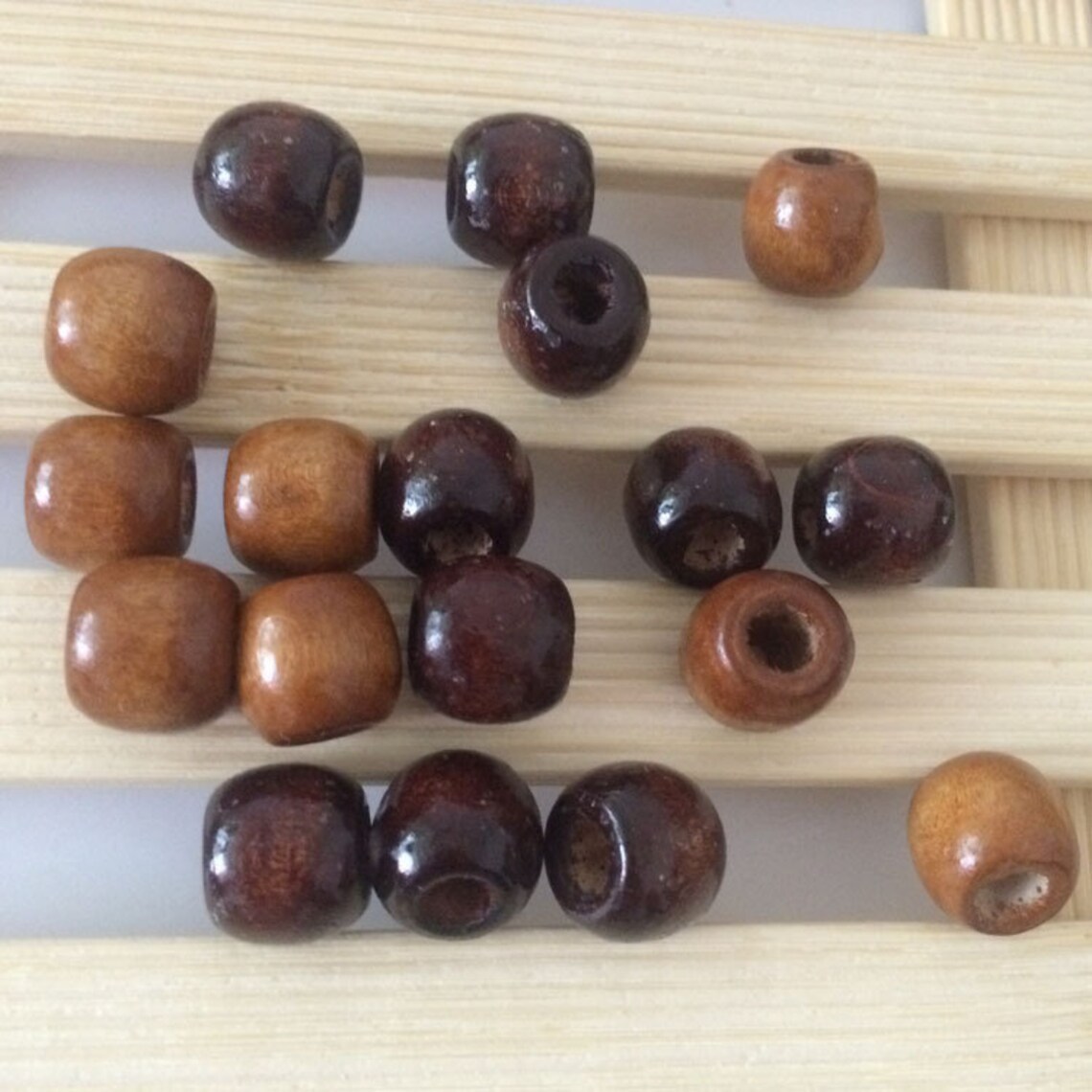 20 PCS 12 MM Large Hole Beads Macrame Beadsbig Wooden Etsy