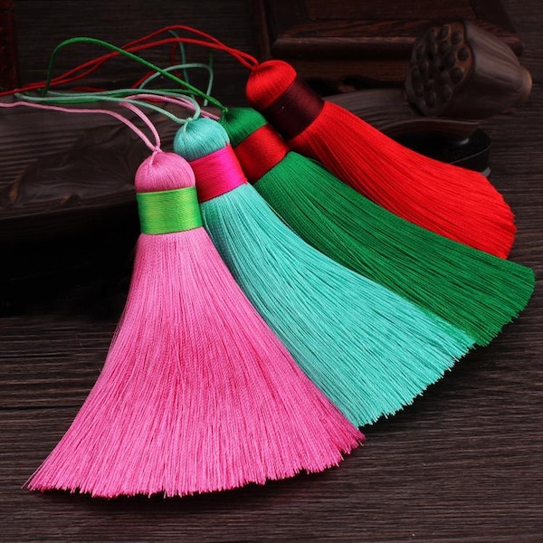 10cm Silk Tassel Pendant: Extra Thick Rayon Craft Accessory YD155