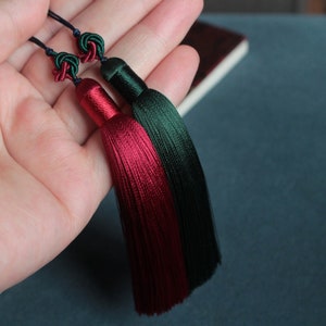 66 colore tra cui scegliere, 5pcs 100mm cinese nodo di seta nappa, nappa artigianato, ciondolo nappa di seta, alta qualità extra spessore SZ001