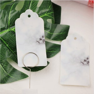 50pcs 50 * 100mm marbre Kraft étiquettes en papier pour cadeaux, étiquetage, vente Tags kraft papier fait à la main tag mariages bricolage PP029