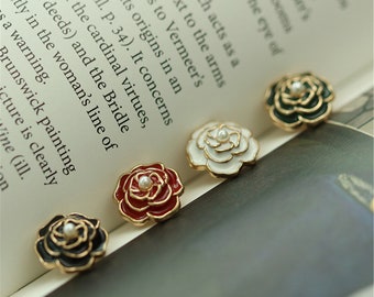 4PCS 14.5mm Camellia Metal Buttons Flat Plain Plane Gold Shank ,for Shirts Coats Sweaters DIY Crafts YS034