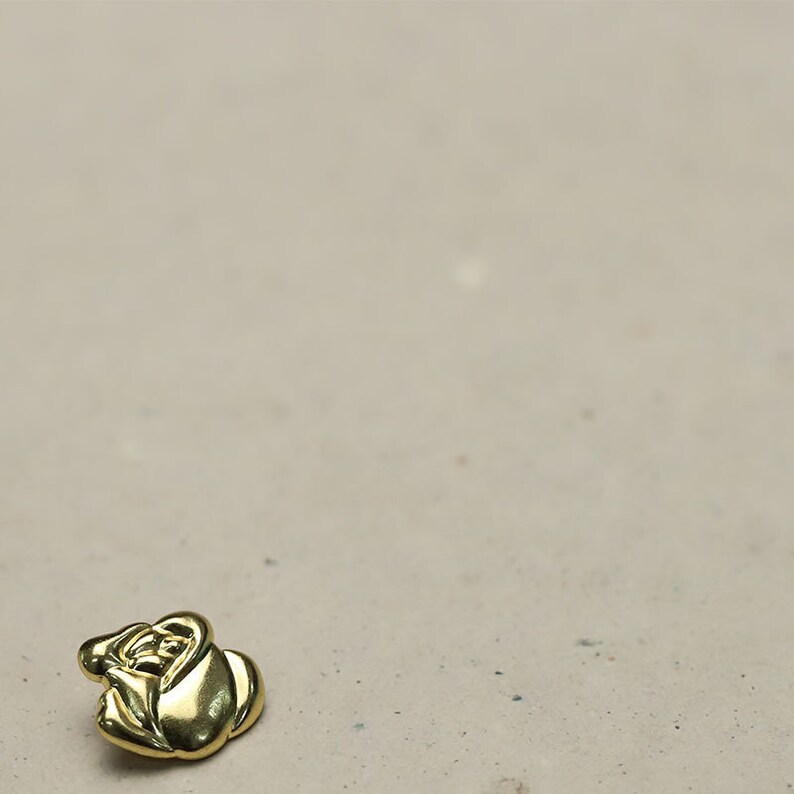 2/10pcs Rose Flower Metal Buttons Flat Plain Plane Gold Silver Shank ,for Shirts Coats Sweaters