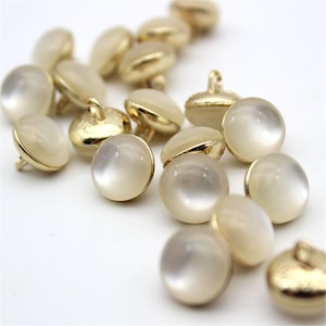 2/6/10/20pcs 11.5-25mm Metal Buttons, Faux Opal Buttons for Shirt Jacket Sweater DIY Craft YS002