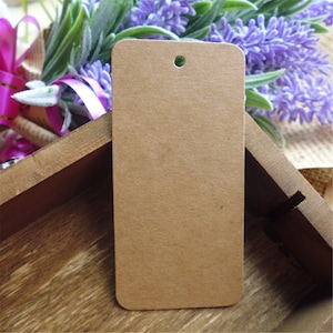 50pcs 39 * 78mm rectangle blanc Kraft étiquettes en papier pour les cadeaux, étiquetage, vente Tags kraft papier fait à la main tag mariages bricolage PP083